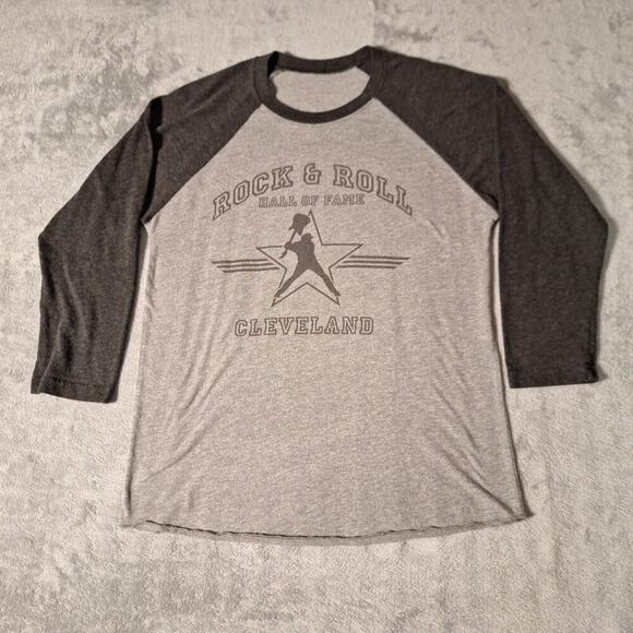 ROCK AND ROLL HALL OF FAME MUSEUM T-Shirt 3/4 Sleeve Size Medium Cotton - Picture 1 of 7